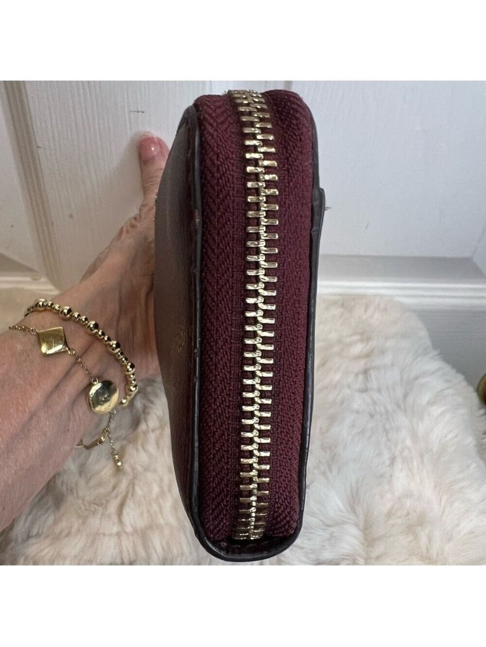 KATE SPADE NEW YORK BURGUNDY/DEEP PLUM WALLET - Picture 8 of 15